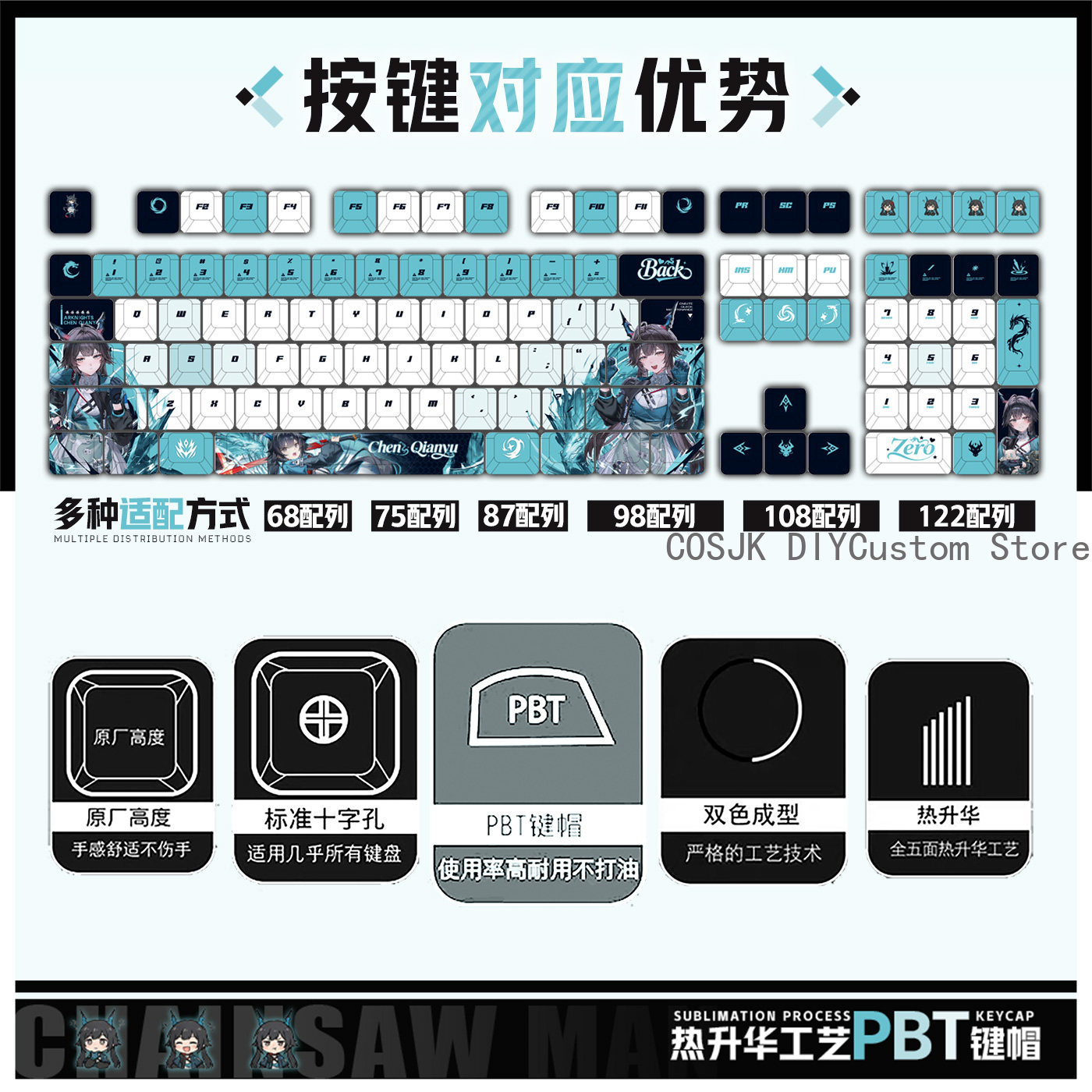 122 Keys Anime Chen Qianyu Ark - огляд і ціна Gaming Accessories Anime