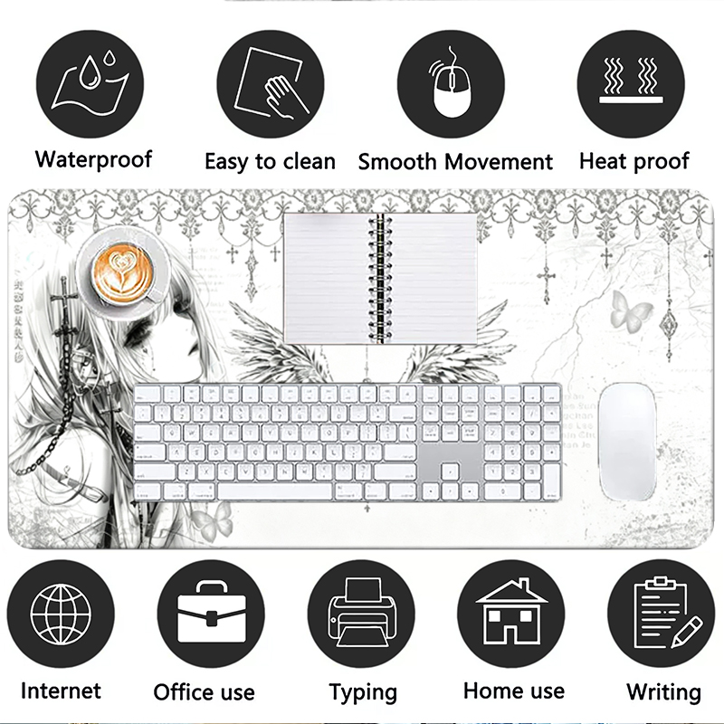 Leather Mousepad Black White A - огляд і ціна Gaming Accessories Wholesale